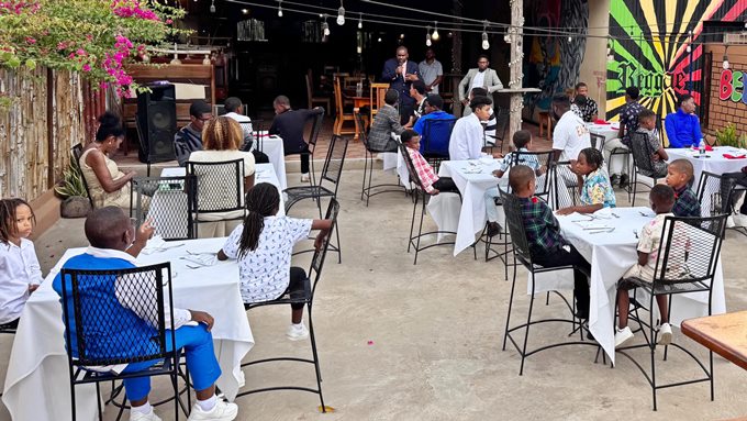 Members of Life of Love Football Academy assembled for the club’s inaugural dinner and award ceremony at Kaluga Kafe, Old Harbour on Saturday, May 31, 2025. (Photo: Alexia King-Whyte)