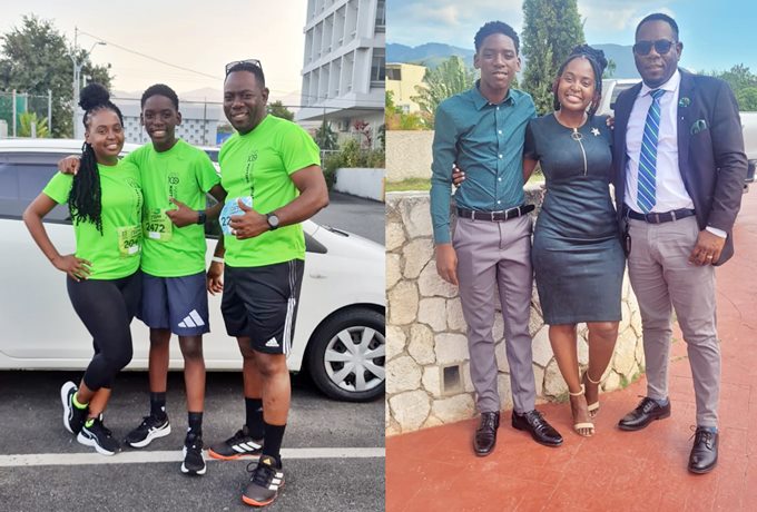 Renaldo Chambers with wife Annmarie and their son Cristiano.