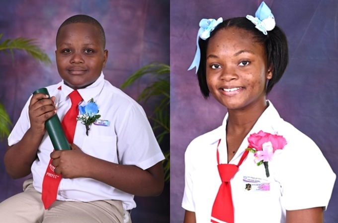 Devontae Banner (left) and Shedequa Miller
