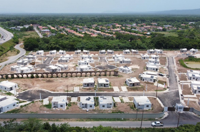 An aerial view of Aqueduct of Vineyards, a 52 two-bedroom housing development currently under construction in Bushy Park. (Photo: Contributed)