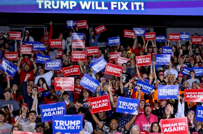 Donald Trump supporters at a rally. (Photo Credit: facebook.com/DonaldTrump)