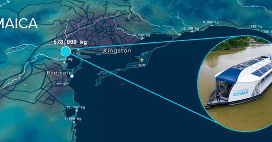 Hunts Bay - Planned Interceptor deployment location in Jamaica (Source: The Ocean Cleanup)