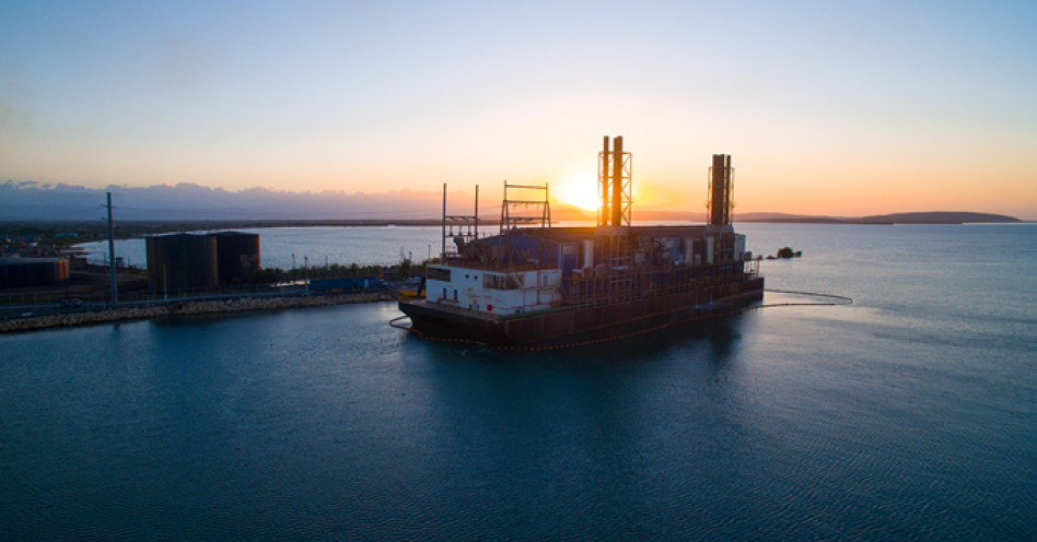 A picturesque sunrise view of the JEP plant at Old Harbour Bay, St Catherine.