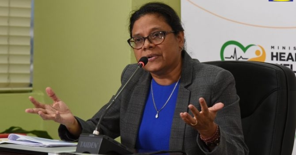 Chief Medical Officer, Dr. Jacquiline Bisasor-McKenzie, addresses a virtual press conference on May 6, 2020 (JIS Photo)