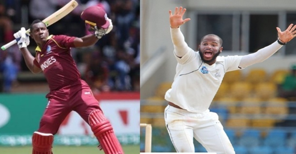 Jamaicans Rovman Powell (left) and John Campbell among those centrally contracted