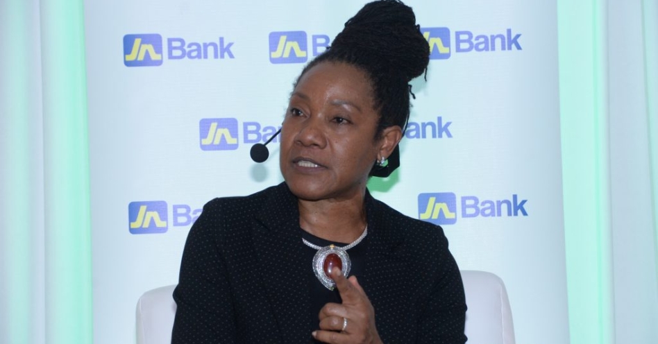Rose Bennett-Cooper, chair of the Rent Assessment Board, addresses the audience at the ‘Know Your Property Rights’ symposium, mounted by the Realtors Association of Jamaica (RAJ).