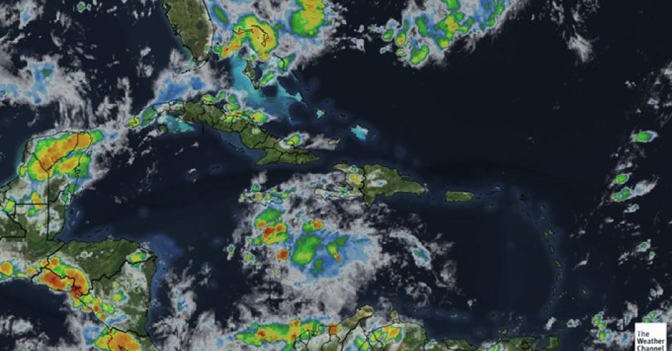 Caribbean Satellite imagery as at 8:30 PM (EDT) courtesy of the Weather Channel
