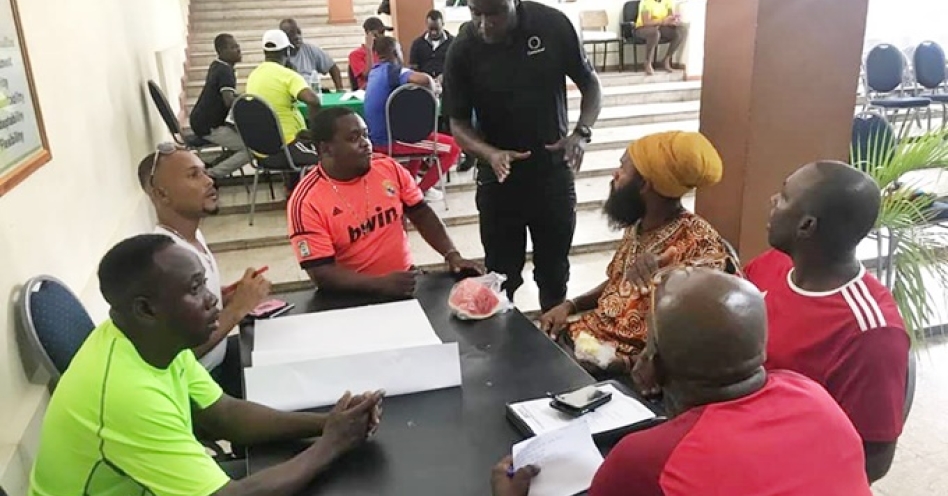 National head coach Theodore Whitmore was one of the presenters (Photo: Contributed)
