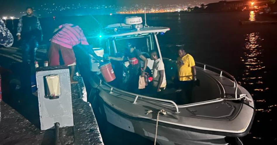 The Jamaican fishermen arrived at Port Royal last night from Columbia. (Contributed Photo)